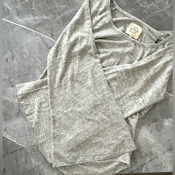 CHASER — Long Sleeve Heathered Grey Bell Sleeve Tee – Size S — NWT - Picture 3 of 7